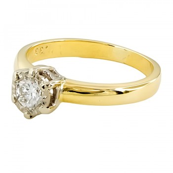 18ct gold Diamond 0.33cts solitaire Ring size L